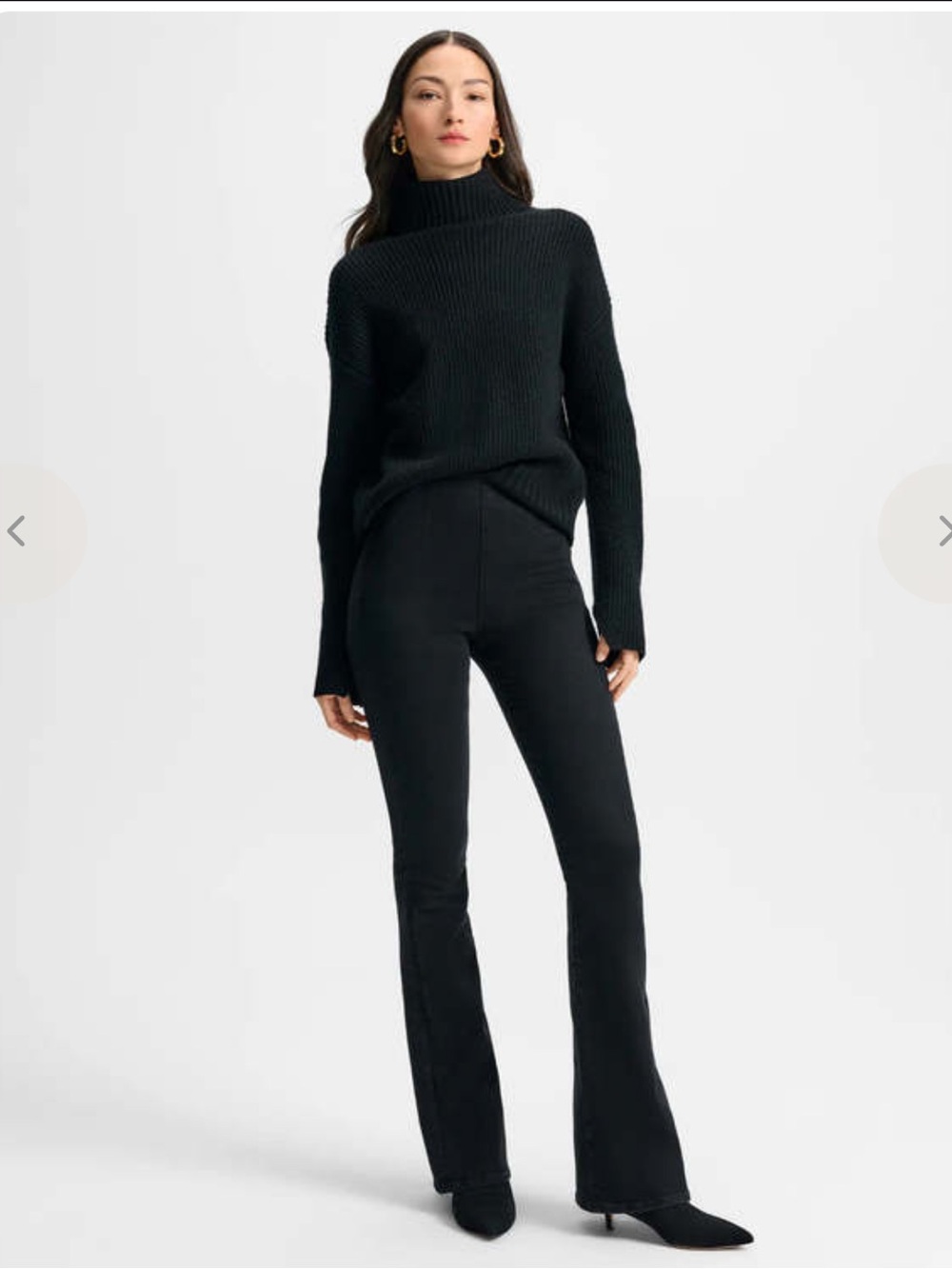 Veronica Beard High Waist Black Flare Denim Pants, Size Small, EUC